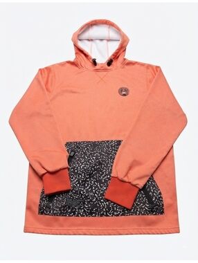 Saga Outerwear Peach Pink Graphic Pocket Hoodie Men’s Size Large L Tech Fleece
